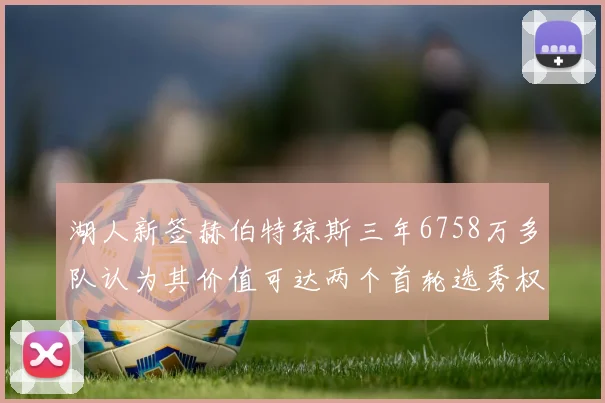 湖人新签赫伯特琼斯三年6758万多队认为其价值可达两个首轮选秀权